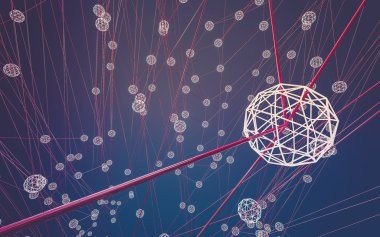 Soyut çokgen uzay düşük poligonal arkaplan 