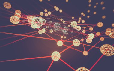 Soyut çokgen uzay düşük poligonal arkaplan 