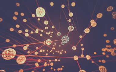 Soyut çokgen uzay düşük poligonal arkaplan 