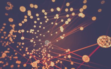 Soyut çokgen uzay düşük poligonal arkaplan 