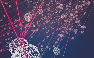 Soyut çokgen uzay düşük poligonal arkaplan 