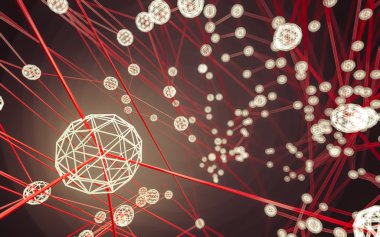 Soyut çokgen uzay düşük poligonal arkaplan 