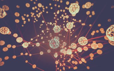 Soyut çokgen uzay düşük poligonal arkaplan 