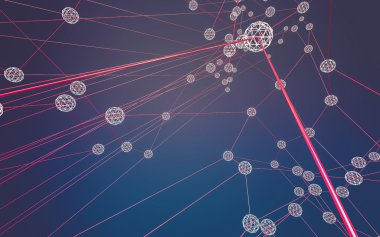 Soyut çokgen uzay düşük poligonal arkaplan 