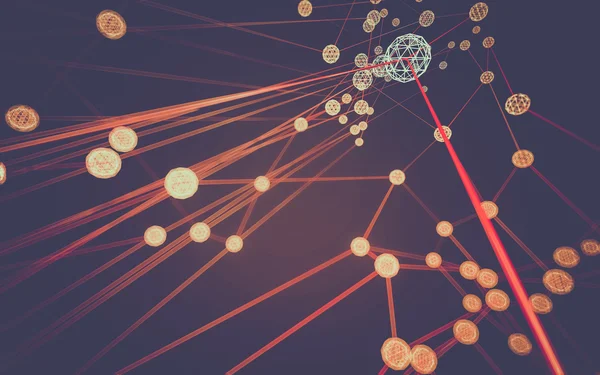 Soyut çokgen uzay düşük poligonal arkaplan 