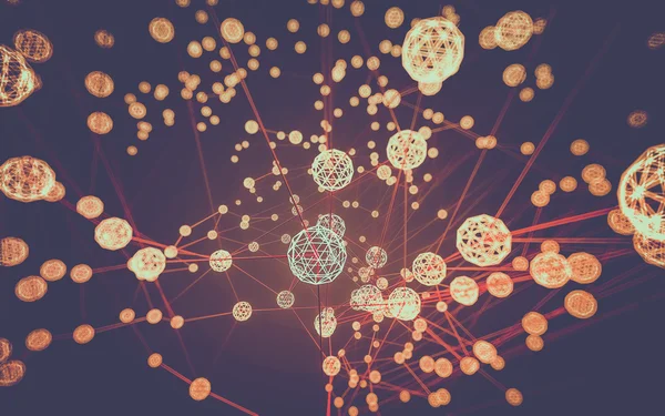 Soyut çokgen uzay düşük poligonal arkaplan 