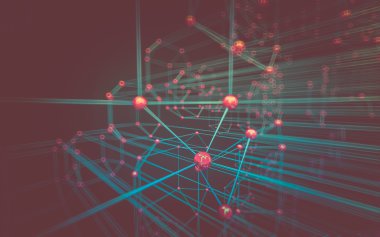 Soyut çokgen uzay düşük poligonal arkaplan 