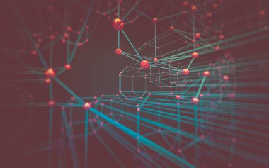 Soyut çokgen uzay düşük poligonal arkaplan 