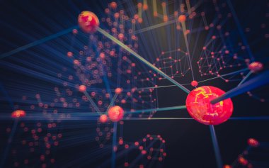 Soyut çokgen uzay düşük poligonal arkaplan 