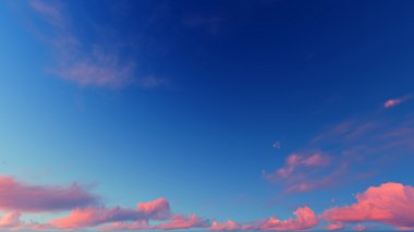 Bulutlu gökyüzü mavi arka plan, 3d çizim