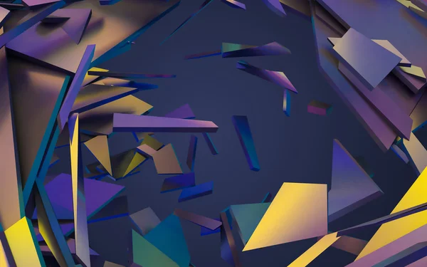 Абстрактне 3d відображення хаотичної структури . — стокове фото