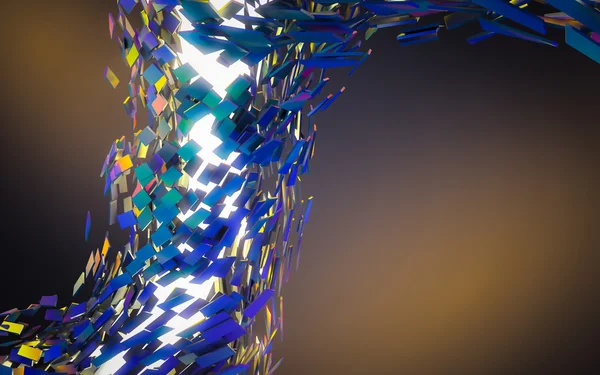 Abstrakte 3D-Darstellung chaotischer Strukturen. — Stockfoto