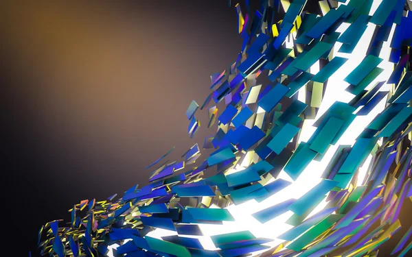 Renderização 3d abstrata de estrutura caótica . — Fotografia de Stock