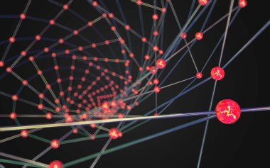 Soyut çokgen uzay düşük poligonal arkaplan 