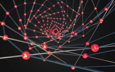 Soyut çokgen uzay düşük poligonal arkaplan 