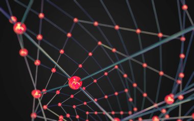 Soyut çokgen uzay düşük poligonal arkaplan 