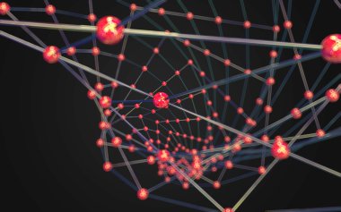 Soyut çokgen uzay düşük poligonal arkaplan 