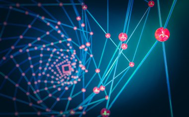 Soyut çokgen uzay düşük poligonal arkaplan 