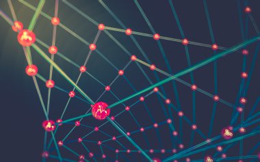 Soyut çokgen uzay düşük poligonal arkaplan 