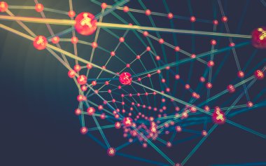 Soyut çokgen uzay düşük poligonal arkaplan 