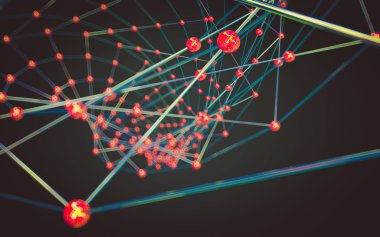 Soyut çokgen uzay düşük poligonal arkaplan 