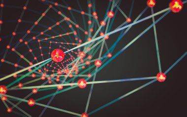 Soyut çokgen uzay düşük poligonal arkaplan 