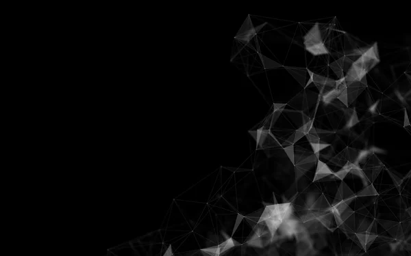 Abstrakt polygonal utrymme låg poly mörk bakgrund — Stockfoto