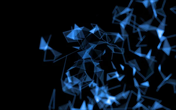 Abstract polygonal space low poly dark background — Stock Photo, Image