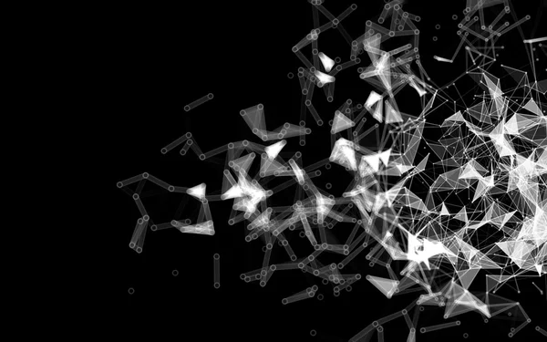Абстрактное многоугольное пространство с низким темным фоном — стоковое фото