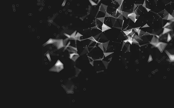 Абстрактний багатокутний простір низький полі темний фон — стокове фото