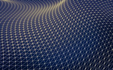 Çokgen alanı düşük Poli koyu arka plan, 3d render