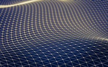 Çokgen alanı düşük Poli koyu arka plan, 3d render