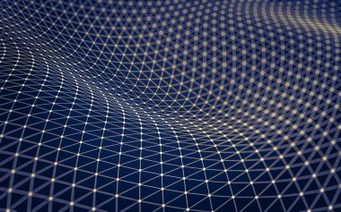 Çokgen alanı düşük Poli koyu arka plan, 3d render