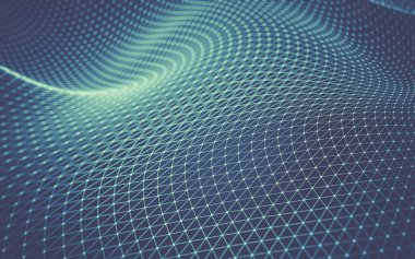 Çokgen alanı düşük Poli koyu arka plan, 3d render