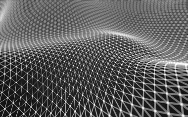 Çokgen alanı düşük Poli koyu arka plan, 3d render