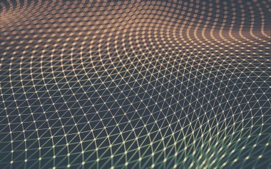 Çokgen alanı düşük Poli koyu arka plan, 3d render