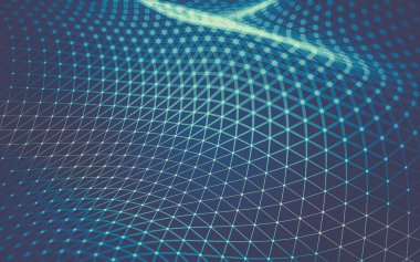 Çokgen alanı düşük Poli koyu arka plan, 3d render