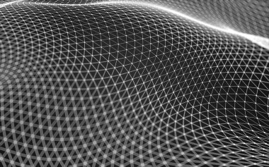 Çokgen alanı düşük Poli koyu arka plan, 3d render