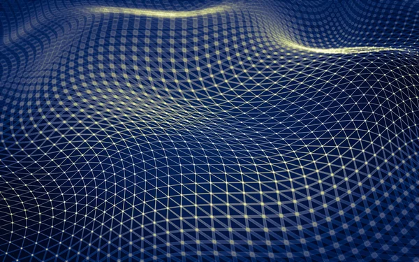 Espacio poligonal abstracto bajo fondo polivinílico oscuro —  Fotos de Stock