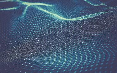 Çokgen alanı düşük Poli koyu arka plan, 3d render