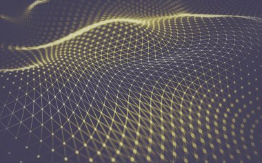 Çokgen alanı düşük Poli koyu arka plan, 3d render