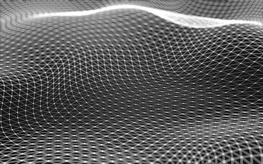 Çokgen alanı düşük Poli koyu arka plan, 3d render