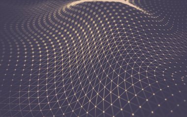 Çokgen alanı düşük Poli koyu arka plan, 3d render