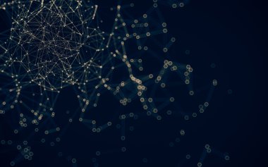 Çokgen alanı düşük Poli koyu arka plan, 3d render