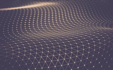 Çokgen alanı düşük Poli koyu arka plan, 3d render