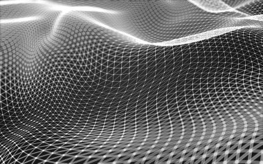 Çokgen alanı düşük Poli koyu arka plan, 3d render