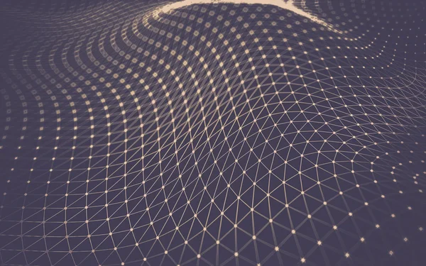 Çokgen alanı düşük Poli koyu arka plan, 3d render