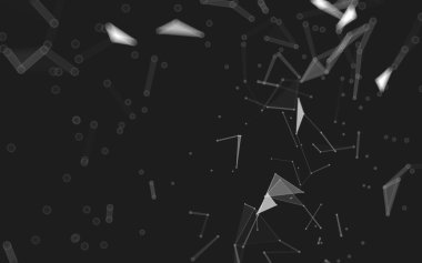 Çokgen alanı düşük Poli koyu arka plan, 3d render