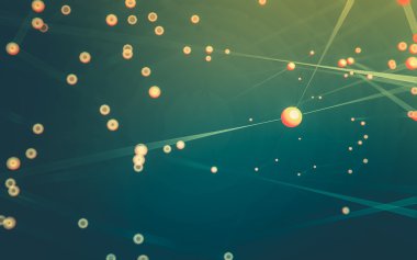 Çokgen alanı düşük Poli koyu arka plan, 3d render