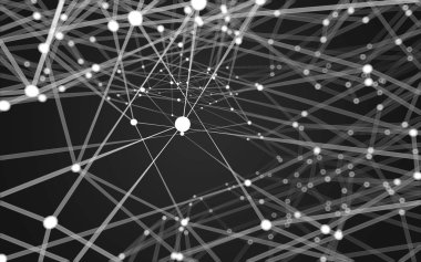 Çokgen alanı düşük Poli koyu arka plan, 3d render